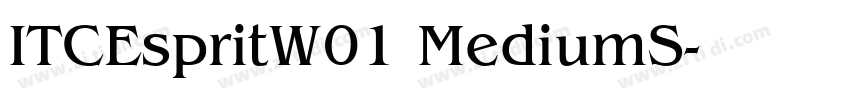 ITCEspritW01 MediumS字体转换